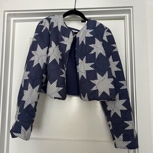 Vintage style cropped quilted jacket
